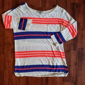 3/$25 Gap boat neck slub tee 3/4 sleeve pocket